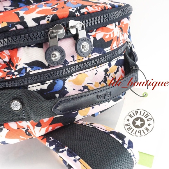 NWT Kipling BP4361 Seoul Go Backpack Laptop Travel Bag Polyester Splashy Posies - Picture 8 of 12